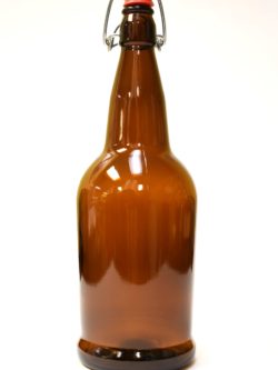 EZ Cap Bottles - 1L/32oz Amber Swing Top