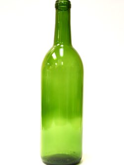 750ml Emerald Green Bordeaux Bottle, Case of 12